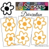 6 Stickers Fleurs Mixte - Autocollant Décoration Intérieur