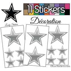 11 Stickers Etoiles Mixte - Autocollant Décoration Intérieur