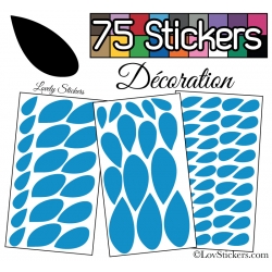 75 Stickers Feuilles Mixte - Autocollant Décoration Intérieur