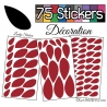 75 Stickers Feuilles Mixte - Autocollant Décoration Intérieur