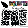 75 Stickers Feuilles Mixte - Autocollant Décoration Intérieur