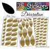 75 Stickers Feuilles Mixte - Autocollant Décoration Intérieur