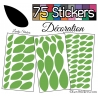 75 Stickers Feuilles Mixte - Autocollant Décoration Intérieur