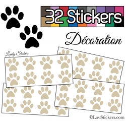 Sticker pattes de chat - Autocollant LovStickers.com