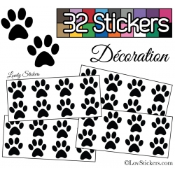 Empreinte de patte de chat - Sticker autocollant