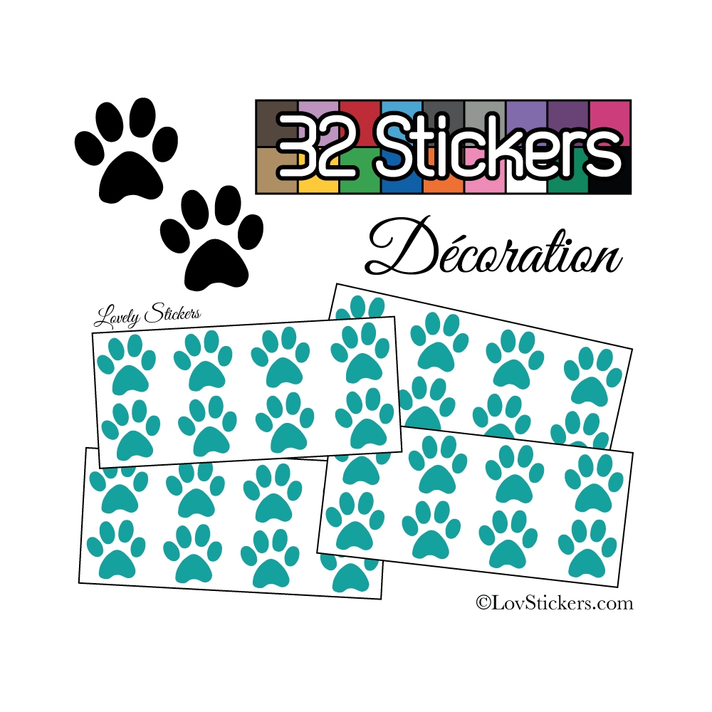 Sticker pattes de chat - Autocollant LovStickers.com