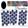 48 Stickers Ovale 4 cm - Autocollant Décoration Intérieur