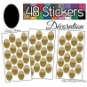 48 Stickers Ovale 4 cm - Autocollant Décoration Intérieur