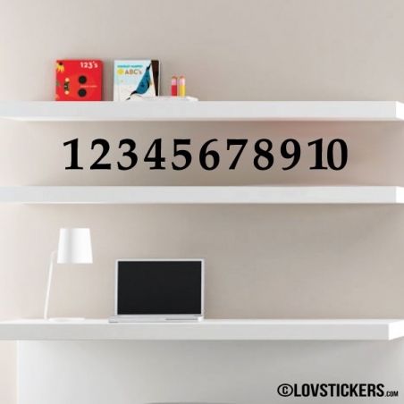 Stickers Chiffres - 10 Numeros Educatif - Stickers Chiffres - 10 Numeros Educatif -