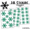 38 Stickers flocons de neige - Autocollant Décoration de Noel