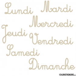 Sticker des jours de la semaine
