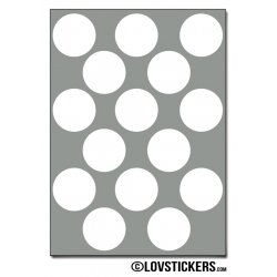 120 Stickers Ronds 1,8 cm - Décoration Gommette Loisirs - Vinyle Repositionnable