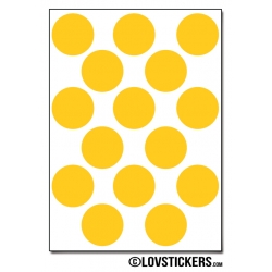 120 Stickers Ronds 1,8 cm - Décoration Gommette Loisirs - Vinyle Repositionnable