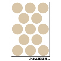 104 Stickers Ronds 2 cm - Décoration Gommette Loisirs - Vinyle Repositionnable