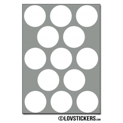 104 Stickers Ronds 2 cm - Décoration Gommette Loisirs - Vinyle Repositionnable