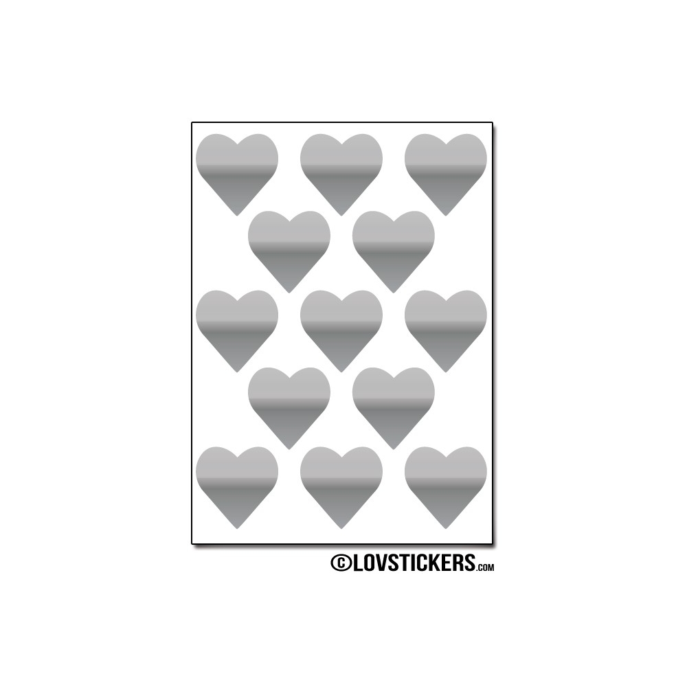 104 Stickers Coeur 2cm - Décoration Gommette Loisirs - Vinyle Repositionnable