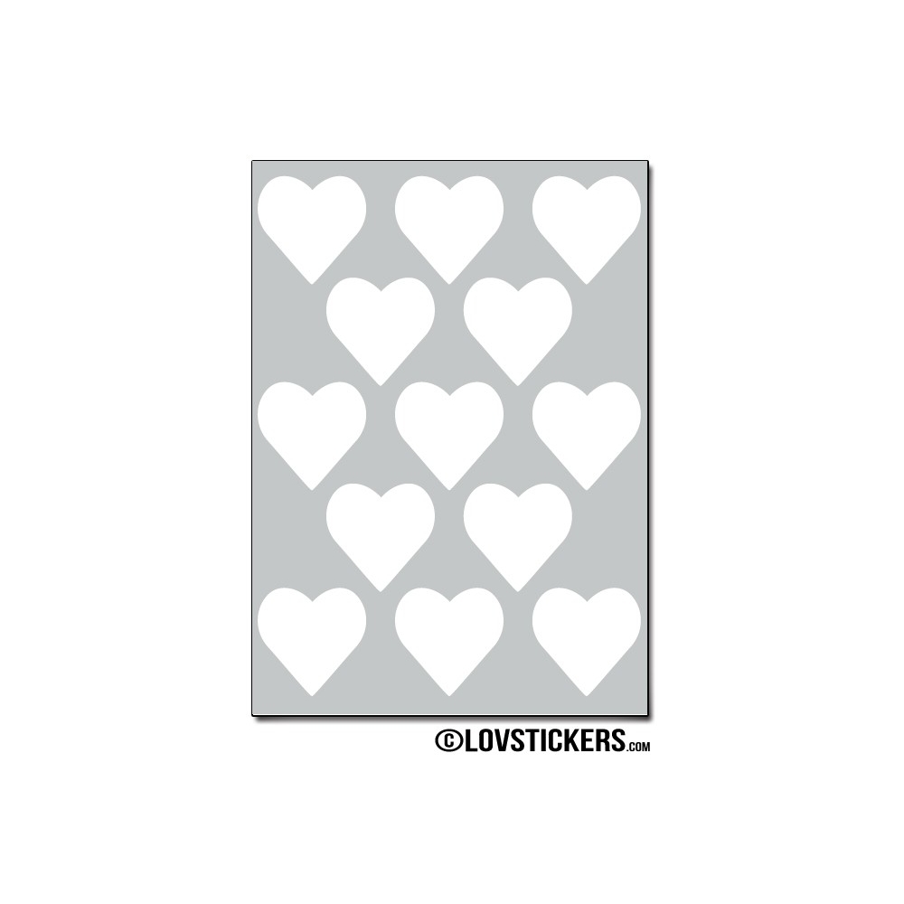 104 Stickers Coeur 2cm - Décoration Gommette Loisirs - Vinyle Repositionnable