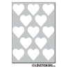 104 Stickers Coeur 2cm - Décoration Gommette Loisirs - Vinyle Repositionnable