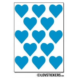 104 Stickers Coeur 2cm - Décoration Gommette Loisirs - Vinyle Repositionnable