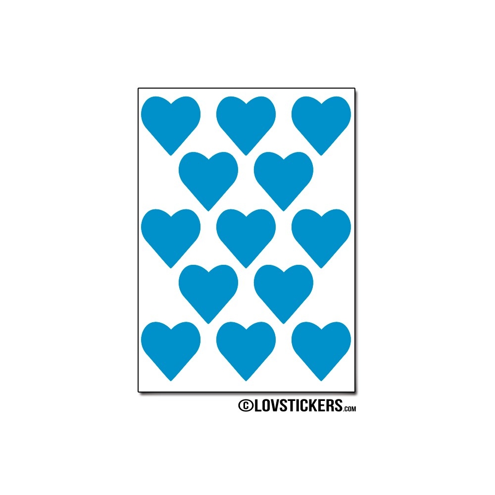 104 Stickers Coeur 2cm - Décoration Gommette Loisirs - Vinyle Repositionnable