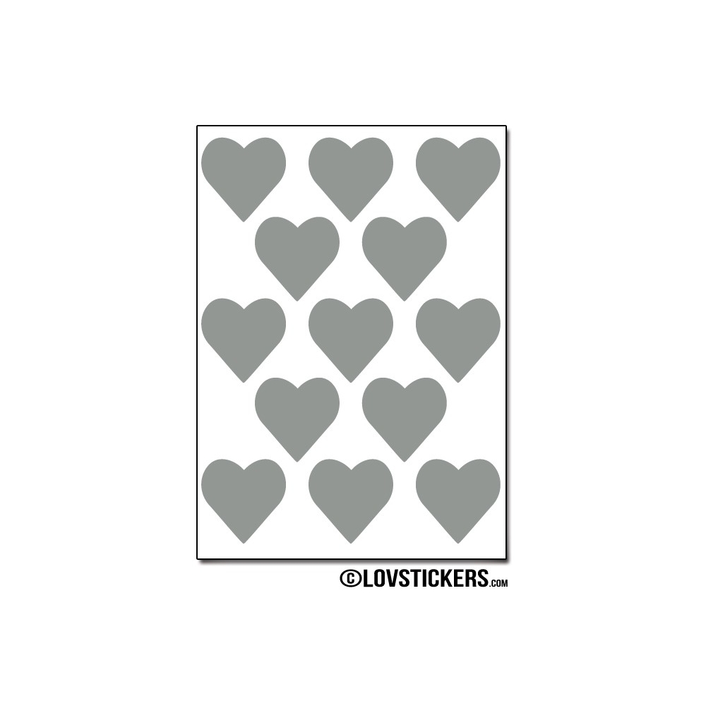 104 Stickers Coeur 2cm - Décoration Gommette Loisirs - Vinyle Repositionnable