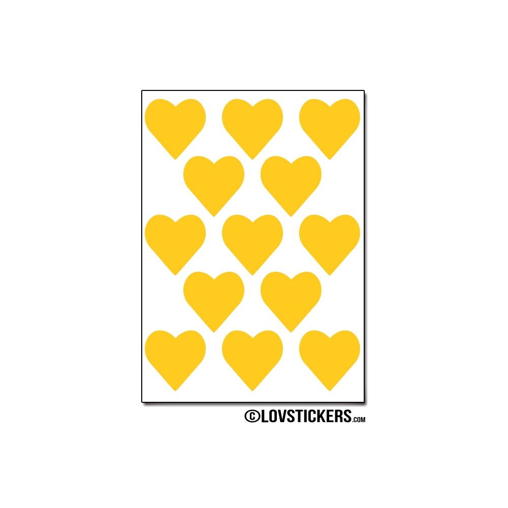 104 Stickers Coeur 2cm - Décoration Gommette Loisirs - Vinyle Repositionnable