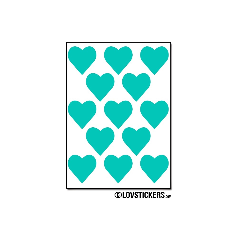 104 Stickers Coeur 2cm - Décoration Gommette Loisirs - Vinyle Repositionnable