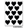 104 Stickers Coeur 2cm - Décoration Gommette Loisirs - Vinyle Repositionnable