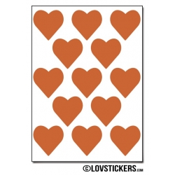 104 Stickers Coeur 2cm - Décoration Gommette Loisirs - Vinyle Repositionnable