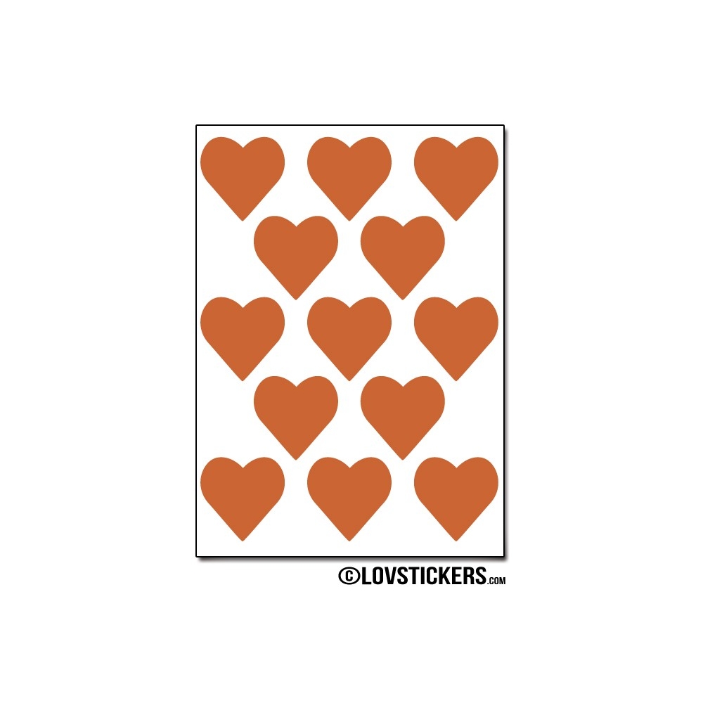 104 Stickers Coeur 2cm - Décoration Gommette Loisirs - Vinyle Repositionnable