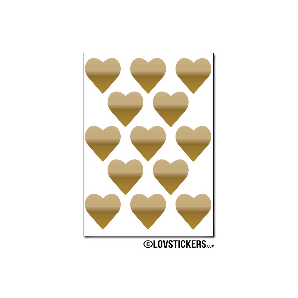 104 Stickers Coeur 2cm - Décoration Gommette Loisirs - Vinyle Repositionnable