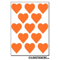 104 Stickers Coeur 2cm - Décoration Gommette Loisirs - Vinyle Repositionnable