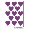 104 Stickers Coeur 2cm - Décoration Gommette Loisirs - Vinyle Repositionnable