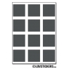 96 Carrés 2cm - Gommette Deco - Repositionnable - Vinyle
