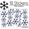 18 Stickers flocons de neige - Autocollant Décoration de Noel