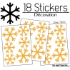 18 Stickers flocons de neige - Autocollant Décoration de Noel