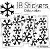 18 Stickers flocons de neige - Autocollant Décoration de Noel