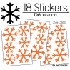 18 Stickers flocons de neige - Autocollant Décoration de Noel