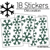 18 Stickers flocons de neige - Autocollant Décoration de Noel