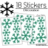 18 Stickers flocons de neige - Autocollant Décoration de Noel