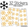 32 Stickers flocons de neige - Autocollant Décoration de Noel