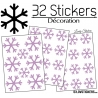 32 Stickers flocons de neige - Autocollant Décoration de Noel