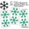 6 flocons de neige 10cm- Autocollant Décoration de Noel