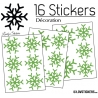 16 Stickers flocons de neige - Autocollant Décoration de Noel