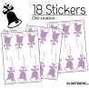 18 Stickers Cloches de Noel - non permanent - Autocollant Décoration Hivers et Noel