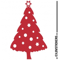 Sticker Sapin de Noel - Décoration intérieur en Vinyle - Nombreux coloris