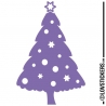 Sticker Sapin de Noel - Décoration intérieur en Vinyle - Nombreux coloris