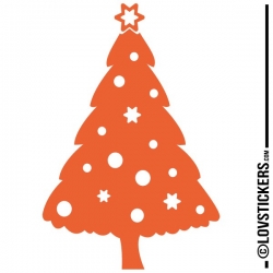 Sticker Sapin de Noel - Décoration intérieur en Vinyle - Nombreux coloris