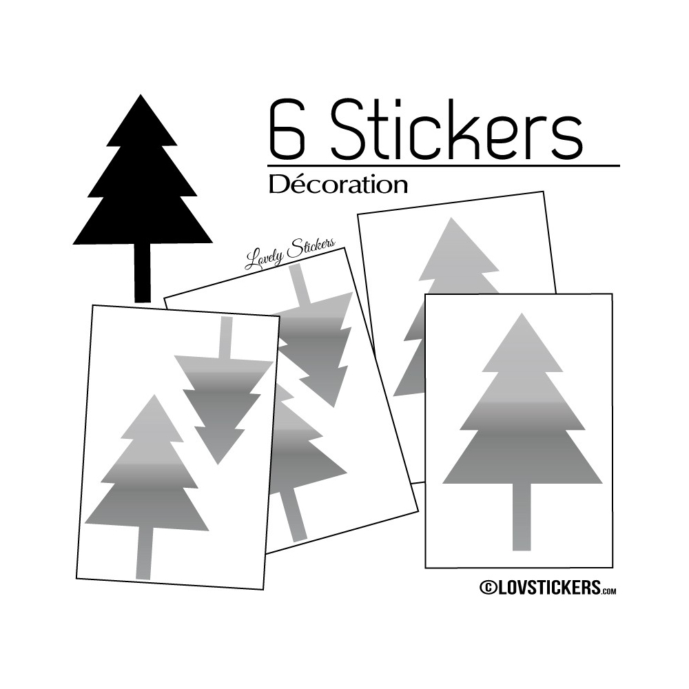 6 Stickers Cloches de Noel - non permanent - Autocollant Décoration Hivers et Noel