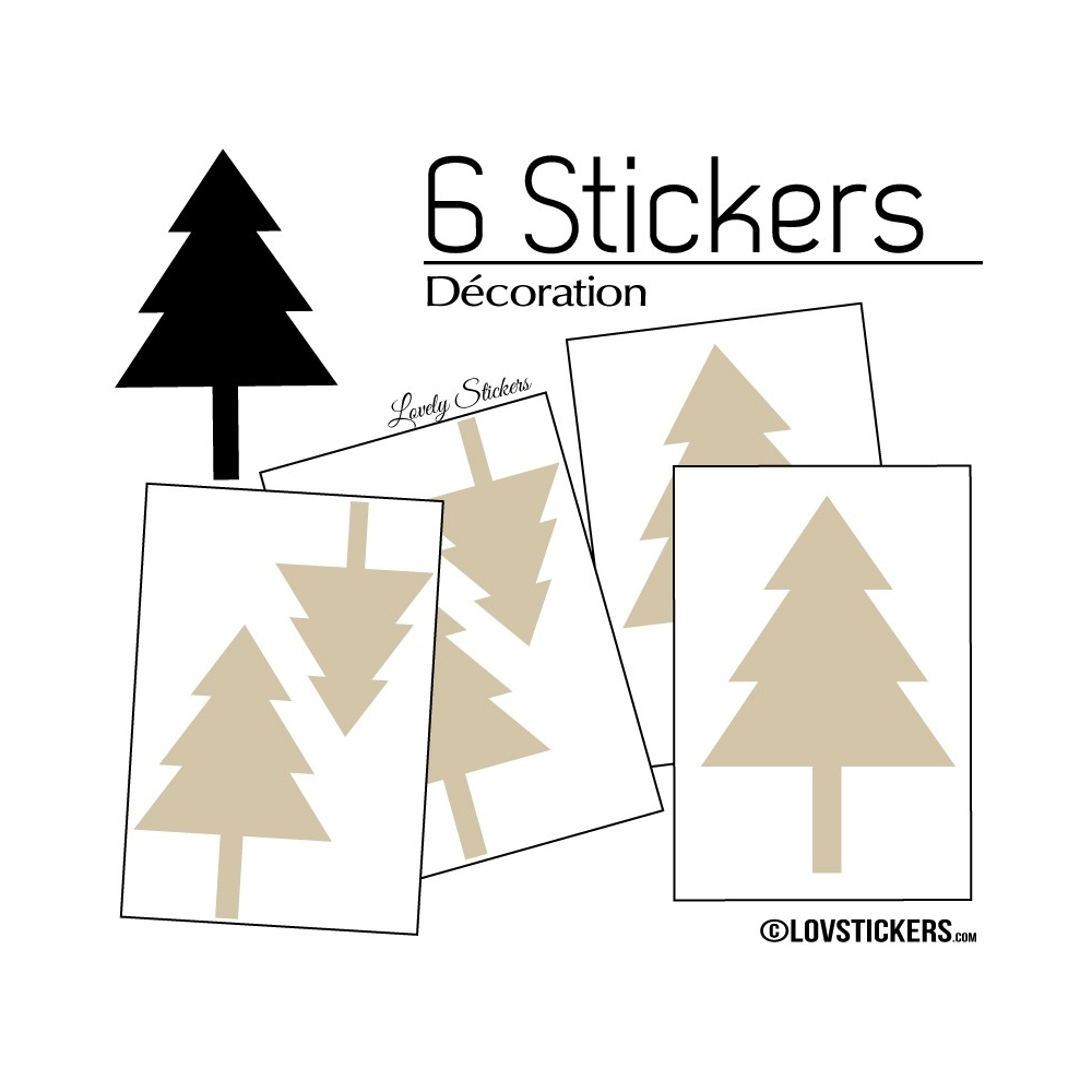 6 Stickers Cloches de Noel - non permanent - Autocollant Décoration Hivers et Noel